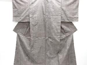 未使用品　蝶模様織り出し手織り紬着物